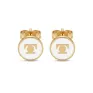 Halo Earrings - Gold / White
