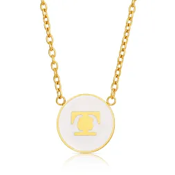 Halo Necklace - Gold / White