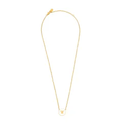 Halo Necklace - Gold / White