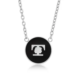 Halo Necklace - Silver / Black
