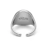 Halo Signet Ring - Silver / Black